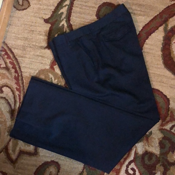 J CREW Size 16 33” Tall inseam 100% Wool Fully Lined Flat Front Deep Navy NEW - Picture 13 of 15